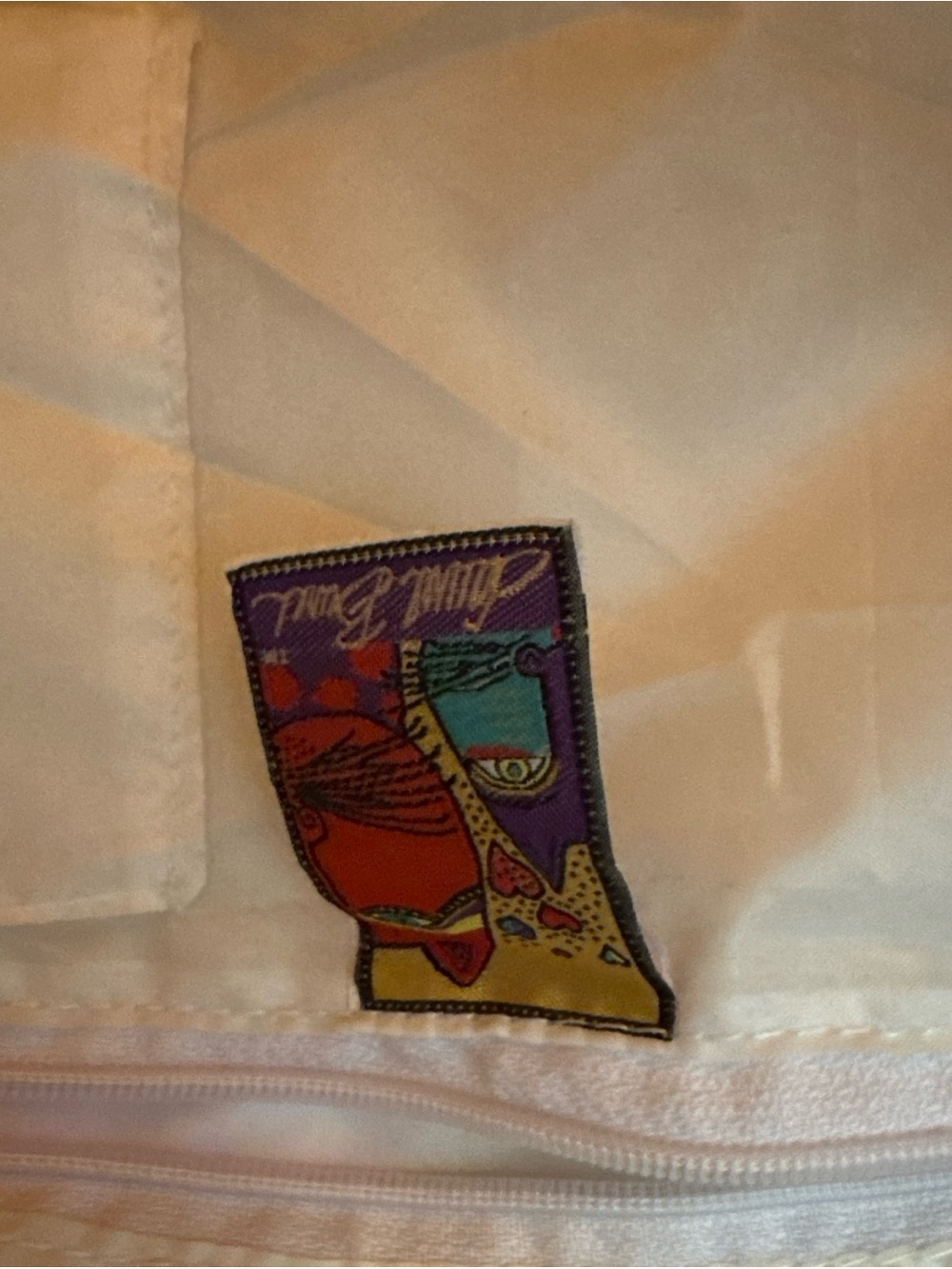 Laurel Burch Cat Yellow Floral Appliqué Travel Tote with feet - Picture 13 of 16